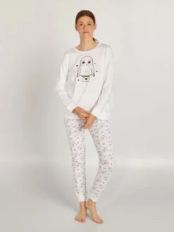 Conjunto De Pijama Con Camiseta + Pantalón 'Harry Potter' - 2 Piezas - BLANCO, BLANCA_