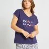 Conjunto De Pijama Corto - 2 Piezas - Azul Marino