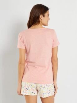 Conjunto De Pijama Corto - 2 Piezas - Naranja -Zalaris Tienda conjunto de pijama corto 2 piezas naranja ala69 3 frb3