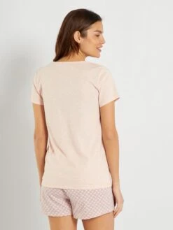 Conjunto De Pijama Corto - 2 Piezas - Rosa -Zalaris Tienda conjunto de pijama corto 2 piezas rosa ala69 4 frb3