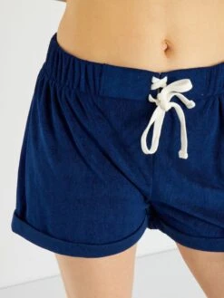 Conjunto De Pijama Corto Liso - 2 Piezas - Azul Marino -Zalaris Tienda conjunto de pijama corto liso 2 piezas azul marino alb07 1 frb4