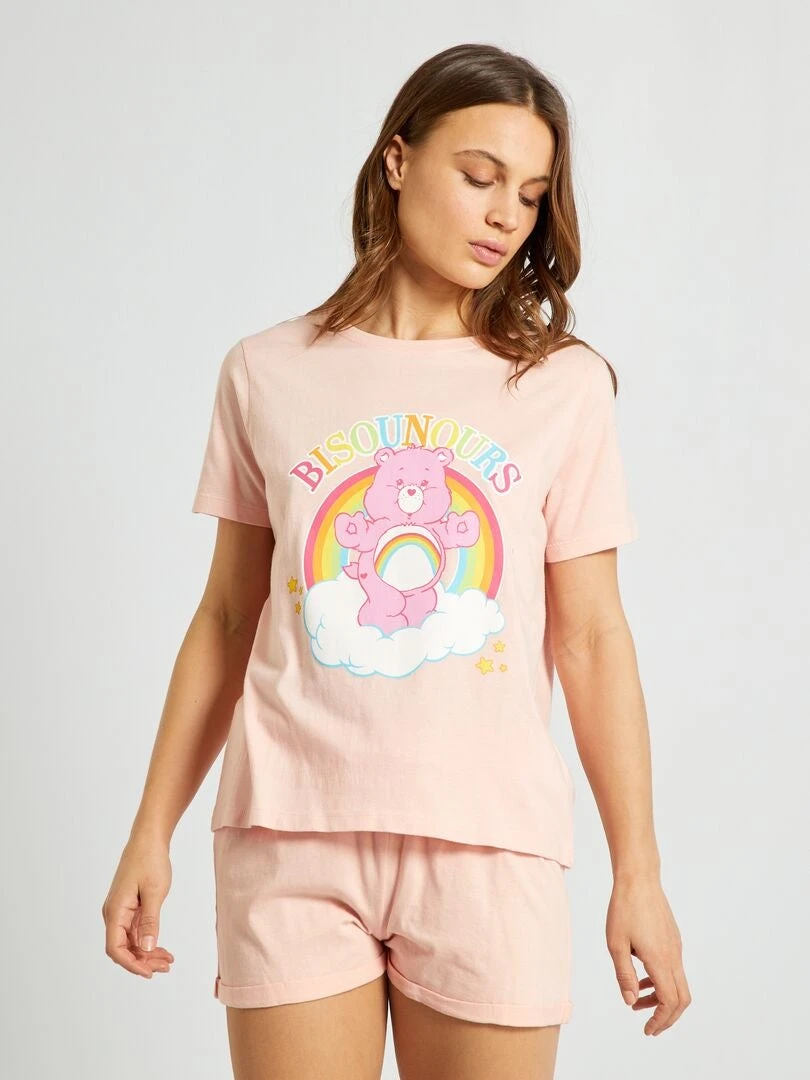 Conjunto De Pijama Corto 'Osos Amorosos' - 2 Piezas - Rosa 3 Conjunto De Pijama Corto 'Osos Amorosos' - 2 Piezas - Rosa