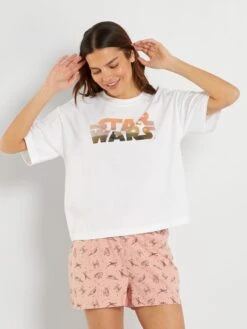 Conjunto De Pijama Corto 'Star Wars' - 2 Piezas - BLANCO