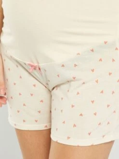 Conjunto De Pijama De Premamá - 2 Piezas - BEIGE -Zalaris Tienda conjunto de pijama de premama 2 piezas beige ajl36 2 frb5