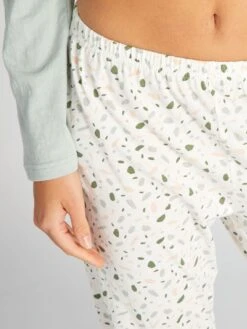 Conjunto De Pijama De Punto 'dodo' - 2 piezas - Verde/blanco -Zalaris Tienda conjunto de pijama de punto dodo 2piezas verdeblanco auc99 1 frb5