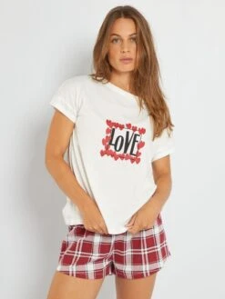 Conjunto De Pijama 'Love' - Gris -Zalaris Tienda conjunto de pijama love gris zo120 1 frb4