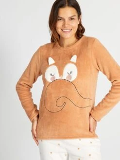 Conjunto De Pijama Polar - 2 piezas - ARDILLA -Zalaris Tienda conjunto de pijama polar 2piezas ardilla anp14 4 frb4