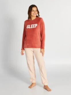 Conjunto De Pijama Polar - 2 piezas - DURMIENDO -Zalaris Tienda conjunto de pijama polar 2piezas durmiendo anp14 3 frb3