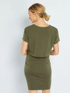 Conjunto De Premamá - 2 Piezas - KAKI -Zalaris Tienda conjunto de premama 2 piezas kaki zn953 1 frb3