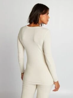 Conjunto De Premamá Con Camiseta + Pantalón De Canalé - CERVEZA BEIGE -Zalaris Tienda conjunto de premama con camiseta pantalon de canale cerveza beige alh77 1 frb6