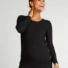 Conjunto De Premamá Con Camiseta + Pantalón De Canalé - Negro