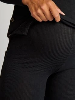 Conjunto De Premamá Con Camiseta + Pantalón De Canalé - Negro -Zalaris Tienda conjunto de premama con camiseta pantalon de canale negro alh77 2 frb6