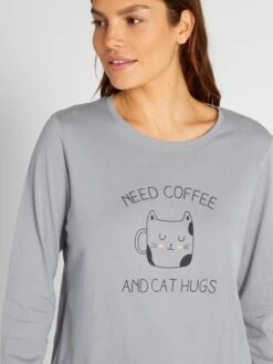 Conjunto De Punto - 2 Piezas - GATO GRIS -Zalaris Tienda conjunto de punto 2 piezas gato gris yj880 8 frb3