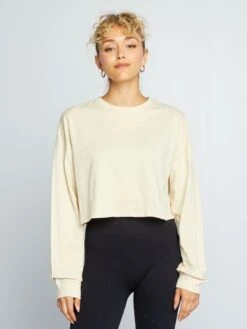 Crop Top De Punto - BEIGE CEDRO -Zalaris Tienda crop top de punto beige cedro ajt56 1 frb3