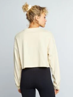 Crop Top De Punto - BEIGE CEDRO -Zalaris Tienda crop top de punto beige cedro ajt56 1 frb4