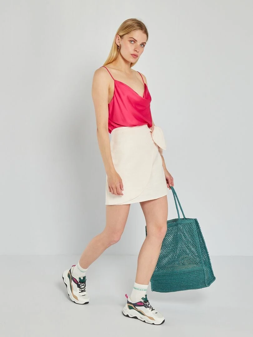 Falda Corta De Tweed - ROSA 3 Falda Corta De Tweed - ROSA