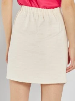 Falda Corta De Tweed - ROSA 7 Falda Corta De Tweed - ROSA -Zalaris Tienda falda corta de tweed rosa atn75 3 frb3