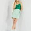 Falda Corta De Tweed - VERDE -Zalaris Tienda falda corta de tweed verde atn75 4 frb1