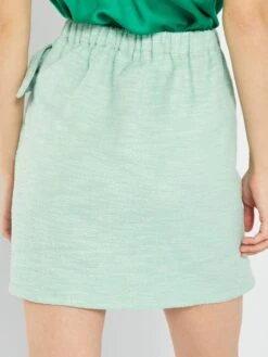 Falda Corta De Tweed - VERDE -Zalaris Tienda falda corta de tweed verde atn75 4 frb3