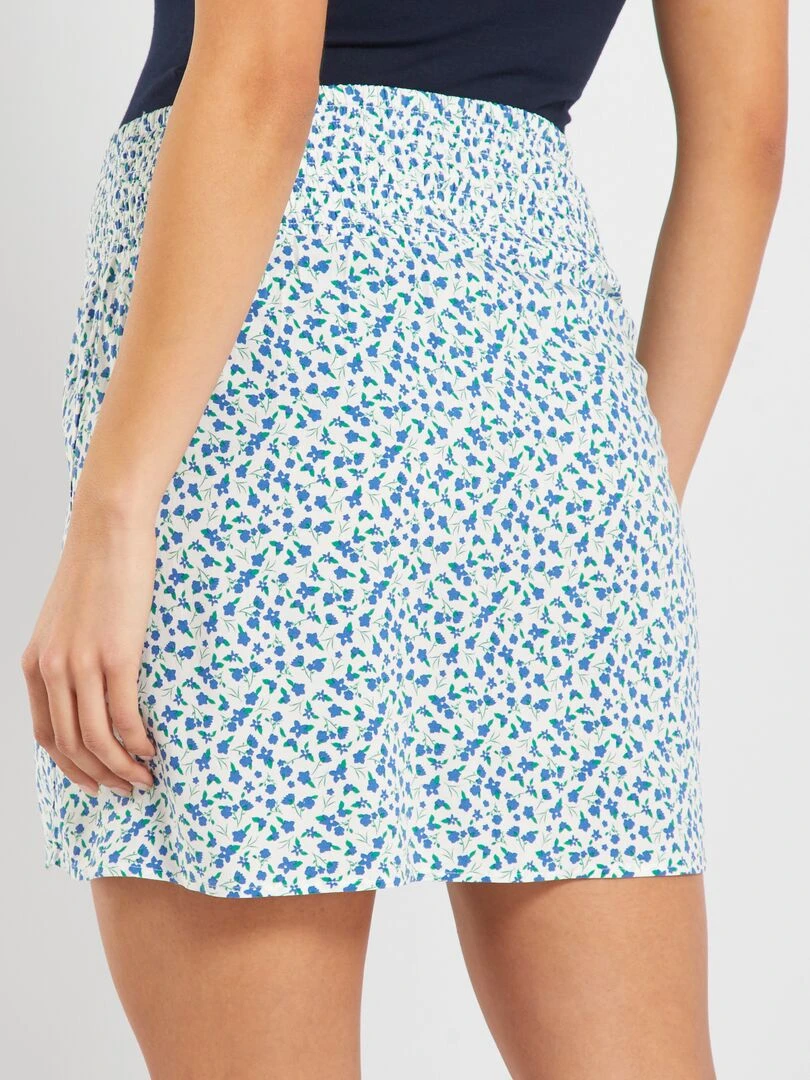 Falda Corta Estampada Premamá - BLANCO 5 Falda Corta Estampada Premamá - BLANCO - Imagen 3