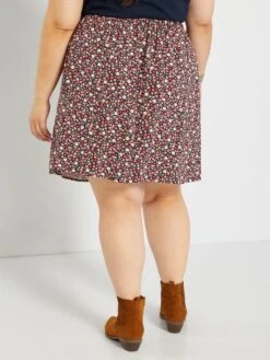 Falda Corta 'floral' - ROSA -Zalaris Tienda falda corta floral rosa zo667 3 frb3