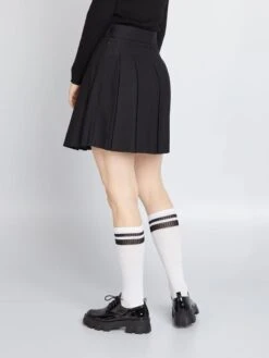 Falda Corta Plisada - Negro -Zalaris Tienda falda corta plisada negro ael94 4 frb3