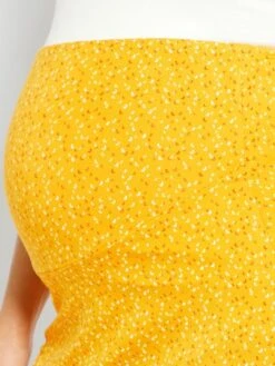 Falda Corta Premamá - AMARILLO -Zalaris Tienda falda corta premama amarillo zm812 1 frb4