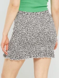 Falda Corta Volantes Y Motivos - WBLACKTACH -Zalaris Tienda falda corta volantes y motivos wblacktach arr18 1 frb3