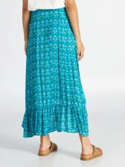 Falda Cruzada Anudada - AZUL -Zalaris Tienda falda cruzada anudada azul ajm37 1 frb3