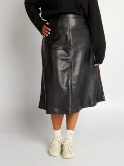 Falda Evasé Midi - NEGRO_ -Zalaris Tienda falda evase midi negro aev48 1 frb4