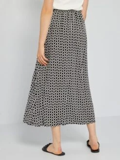 Falda Evasé Vaporosa Y Ligera - NEGRO -Zalaris Tienda falda evase vaporosa y ligera negro aeb53 2 frb3