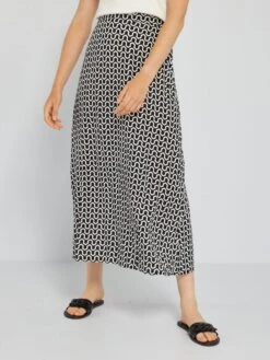 Falda Evasé Vaporosa Y Ligera - NEGRO -Zalaris Tienda falda evase vaporosa y ligera negro aeb53 2 frb4