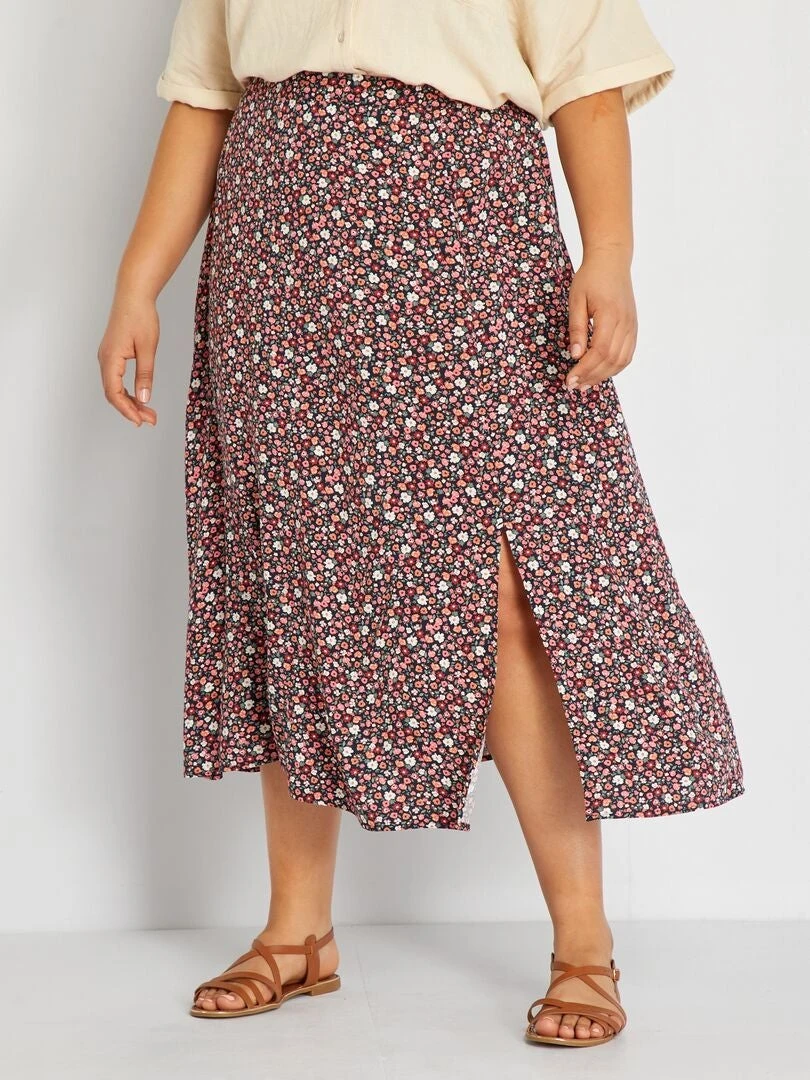 Falda Larga Con Estampado - ROSA 4 Falda Larga Con Estampado - ROSA - Imagen 2