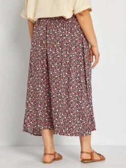 Falda Larga Con Estampado - ROSA 8 Falda Larga Con Estampado - ROSA -Zalaris Tienda falda larga con estampado rosa zp030 4 frb3