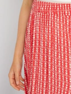 Falda Larga De Tejido Gofrado - ROJO -Zalaris Tienda falda larga de tejido gofrado rojo ajy91 1 frb5