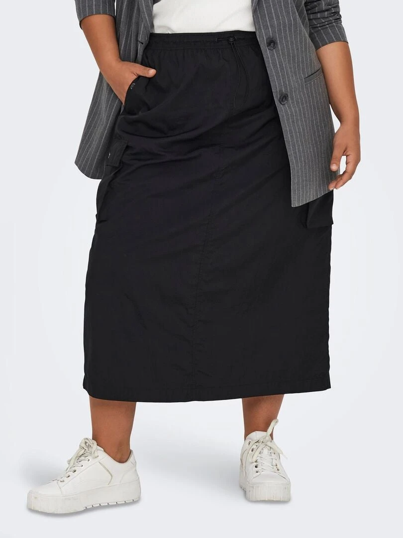 Falda Larga De Tela Parachute 'Only Carmakoma' - NEGRO 1 4 Falda Larga De Tela Parachute 'Only Carmakoma' - NEGRO 1 - Imagen 2