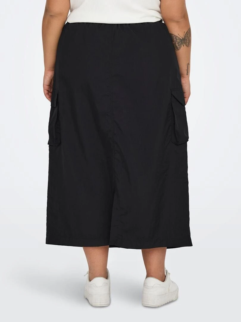 Falda Larga De Tela Parachute 'Only Carmakoma' - NEGRO 1 5 Falda Larga De Tela Parachute 'Only Carmakoma' - NEGRO 1 - Imagen 3