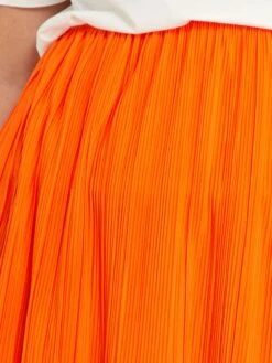 Falda Larga Plisada - Naranja -Zalaris Tienda falda larga plisada naranja zt258 1 frb4