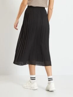 Falda Larga Plisada - Negro 7 Falda Larga Plisada - Negro -Zalaris Tienda falda larga plisada negro yt492 9 frb3