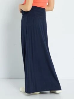 Falda Larga Premamá 2 En 1 - Azul -Zalaris Tienda falda larga premama 2 en 1 azul zq952 1 frb3