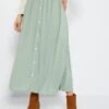 Falda Larga - VERDE 1 Falda Larga - VERDE -Zalaris Tienda falda larga verde zk453 1 frb1