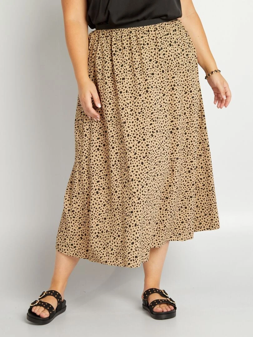 Falda Largo Medio Con Estampado All Over - FXPOIBEIG 4 Falda Largo Medio Con Estampado All Over - FXPOIBEIG - Imagen 2