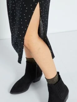 Falda Midi Con Abertura Premamá - NEGRO -Zalaris Tienda falda midi con abertura premama negro zq942 1 frb5