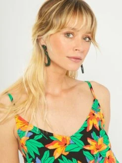 Falda Midi Con Estampado - NEGRO -Zalaris Tienda falda midi con estampado negro acj39 1 frb3