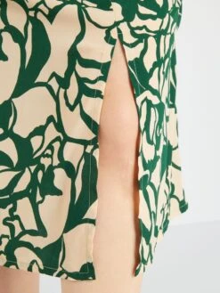 Falda Midi Con Estampado - VERDE -Zalaris Tienda falda midi con estampado verde aiu03 1 frb5