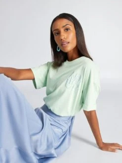 Falda Midi De Raso - Azul -Zalaris Tienda falda midi de raso azul axz49 1 frb4