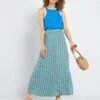 Falda Midi Georgette - AZUL -Zalaris Tienda falda midi georgette azul ajy89 2 frb1
