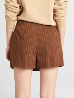 Falda Pantalón De Rayas - RAYA MARRÓN -Zalaris Tienda falda pantalon de rayas raya marron agj43 1 frb5