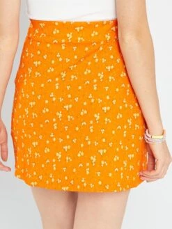 Falda Pareo Con Volantes - VIBRACIÓN NARANJA -Zalaris Tienda falda pareo con volantes vibracion naranja auf19 1 frb3