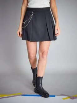 Falda Plisada De Talle Alto - NEGROP3 -Zalaris Tienda falda plisada de talle alto negrop3 ady55 2 frb4